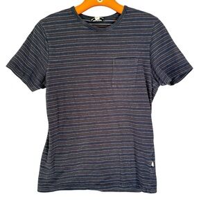 Frank & Oak Men's 100% Organic Cotton Navy Striped T Shirt M